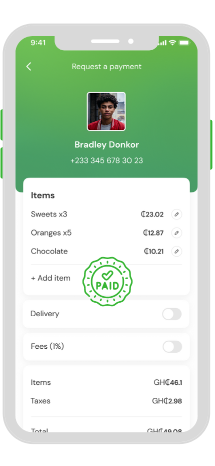 app with invoice